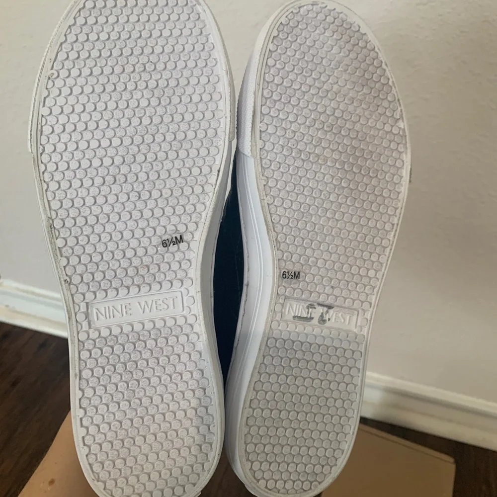 New | NINE WEST Lerosa Quilted Low Top Sneakers |Black Fashion Sneakers | 6.5 - Picture 7 of 7